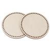 2 Pcs Wooden Crochet Bag Bottom Rounded Crochet Basket Wood Base for DIY Basket Bags