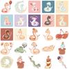 50Pcs Cartoon Stickers Various Lovely Snake Patterns Waterproof PVC Adhesive DIY