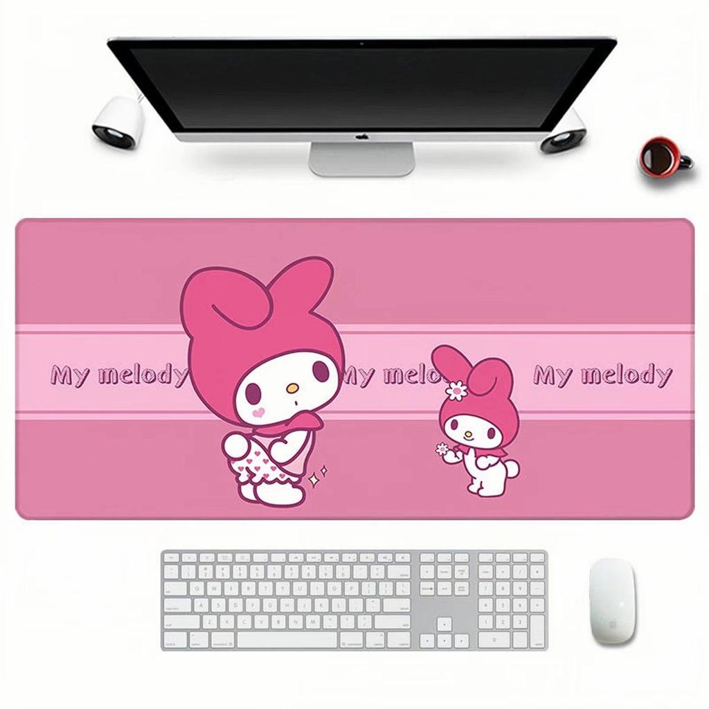 LYLIDIA My Melody Large Mouse Pad 60 x 30cm My Melody Nano Flat Gaming Mouse Waterproof Washable Mouse Computer Desk Office Table Multipurpose