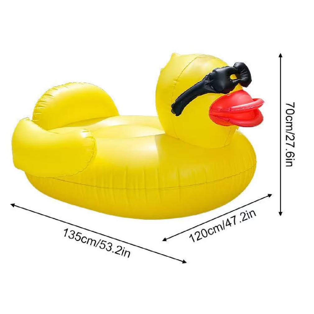 M/Thickened SwimmingPool Floating Bed Air Mattress Giant Duck Inflatable Pool Water Lounge Chair Suitable For Pool & Beach Party