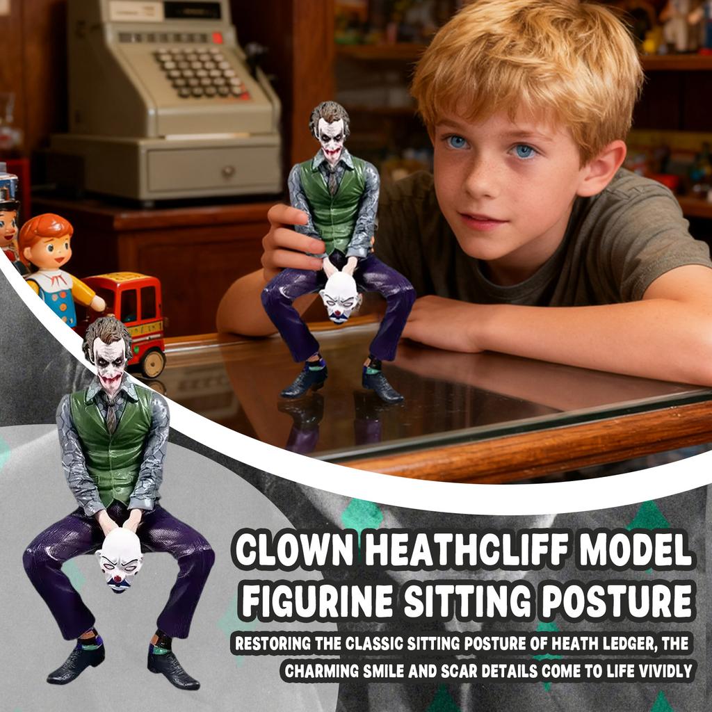 Ledger Model Figurine, Seated Clown, Anime Car Desktop Decoration For Boys, Birthday Gift.