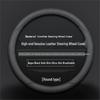 Genuine Leather Ultra-thin Breathable Anti-slip Steering Wheel Cover for All Seasons