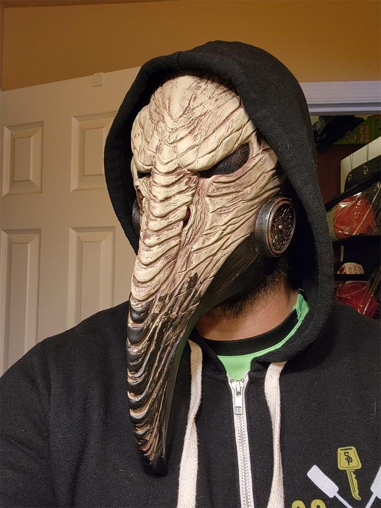 Gotická maska morového doktora Černá smrt Halloweenská párty Cosplay Steampunk Maska s ptačím zobákem Strašidelný kostým Masky s dlouhým nosem Vraní zobák