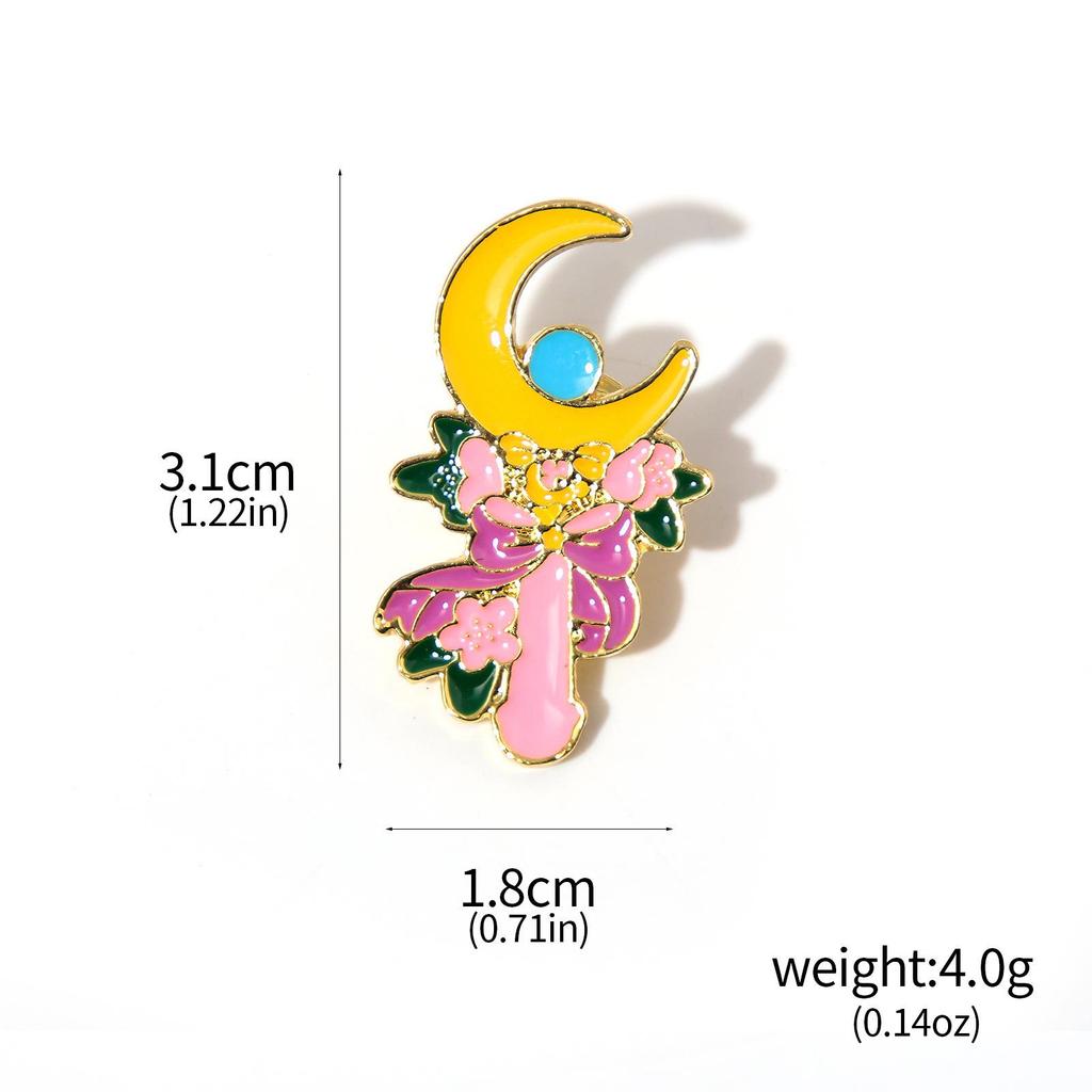 Sailor Moon Usagi Tsukino Magical Transformation Necklace Keychain Anime Pendant