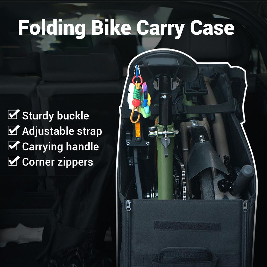 Folding Bike Carry Case Folding Bike Carry Case with Dust Cover Oxford Fabric Bike Travel Bag Storage Box for Brompton for Dahon