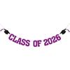 2026 Graduation Party Decoration Decoration Sparkling String Flag Hat Pulling Flower
