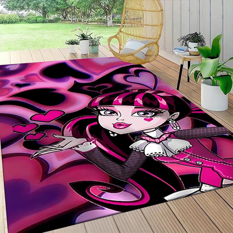 1Pc Monster High Starry Night Carpet Rug Customizable Soft Washable Antislip Home Living Room Sofa Mats Personalized Rug 091728