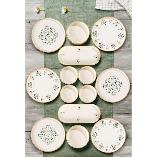 

Штабелируемый набор для завтрака SILA из 14 предметов на 6 человек — роскошный презентационный набор для завтрака, тарелка / СИНИЙ УЗОР, ПРЕЗЕНТАЦИОННЫЙ НАБОР