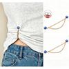 2 stk. Strass Magnetiske Taljebælteclips Med Justerbar Kæde Til At Stramme Oversized Toppe