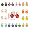 Stainless Steel Flower Hoop Earrings Colorful Ear Buckle Aesthetic Ear Cuffs  Accessories
