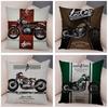 Colorful Motorcycle Cushion Cover Decor Vintage Style Bike Race  Pillowcase Soft Plush Pillow Case for Sofa Home Car 45x45cm