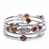 Natural Turquoise & Tiger Eye Multi-Layered Stone Wrap Bracelet