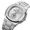 Skmei Analog Digital Display Mens Bracelet Watches Three Time Zone LED Waterproof Quartz Sports Chronograph Male Alarm Clock