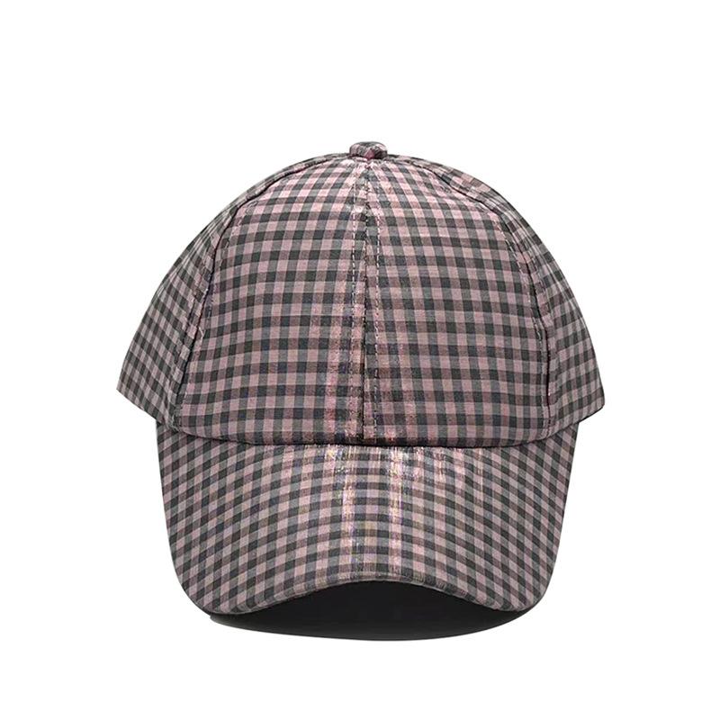 New Men's and Women's Spring and Summer Plaid Baseball Cap Fashion Cap Outdoor Breathable Sunscreen Hip Hop Hat