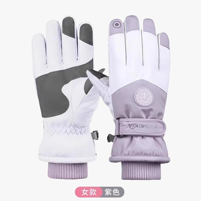 New Ski Gloves Men's Warm Fleece Thickened Waterproof Touch Fashion Gloves Women