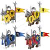 GH0365 Black Falcon Knights Action Figures Heavy Armor Knights Medieval Creative Building Blocks Accessory Toys for Kids Gifts