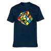 2024 Fun Unisexs High Quality Rubiks Cube T Shirt Casual T Shirt Unisex 100 Cotton Short Sleeve Vintage Big Size Quality Tops Tees