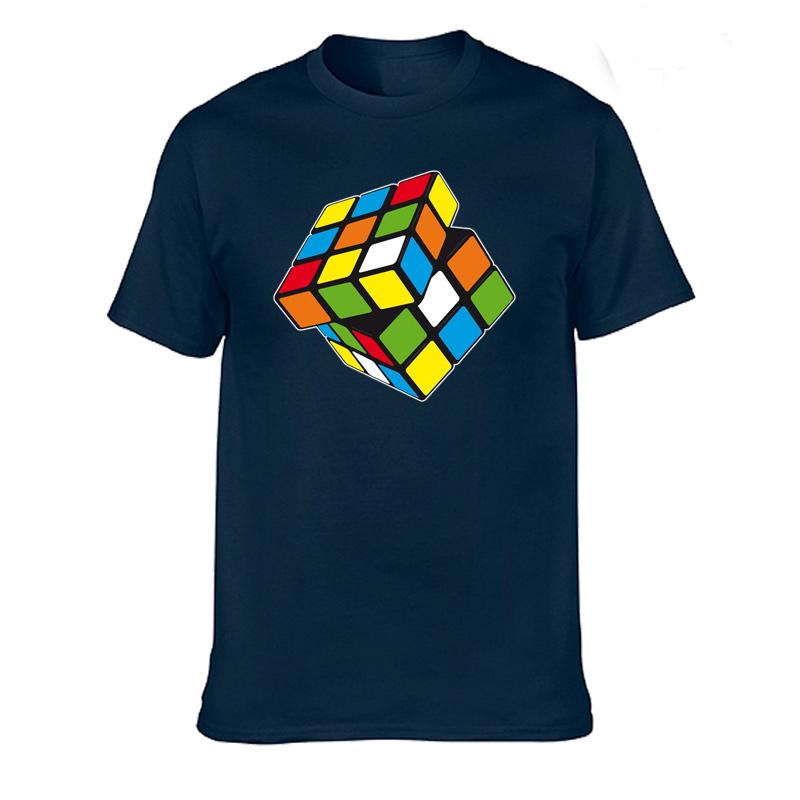 2024 Fun Unisexs High Quality Rubiks Cube T Shirt Casual T Shirt Unisex 100 Cotton Short Sleeve Vintage Big Size Quality Tops Tees