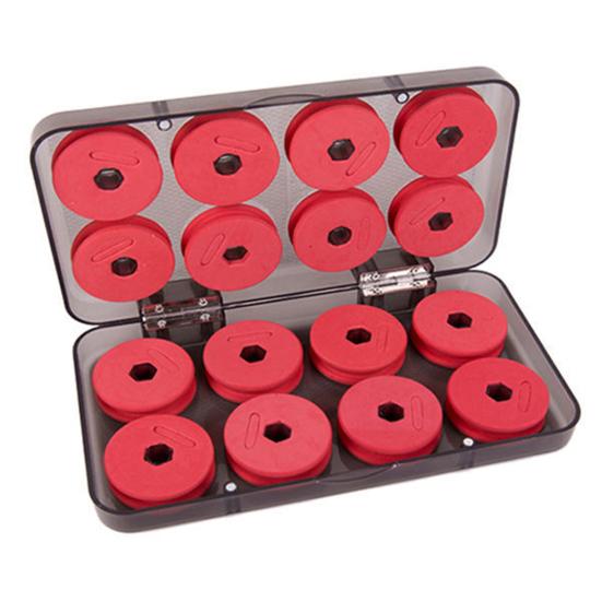 16Pcs Fishing Line Foam Spool Box 16 Line Winding Board Organizer Fishing Line Spooler Shaft Organizer Storage Case Outdoor Fishing Accessories