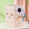 Parrot Breeding Box Birdhouse Wooden Birdhouse for Cockatoo Parakeet Garden