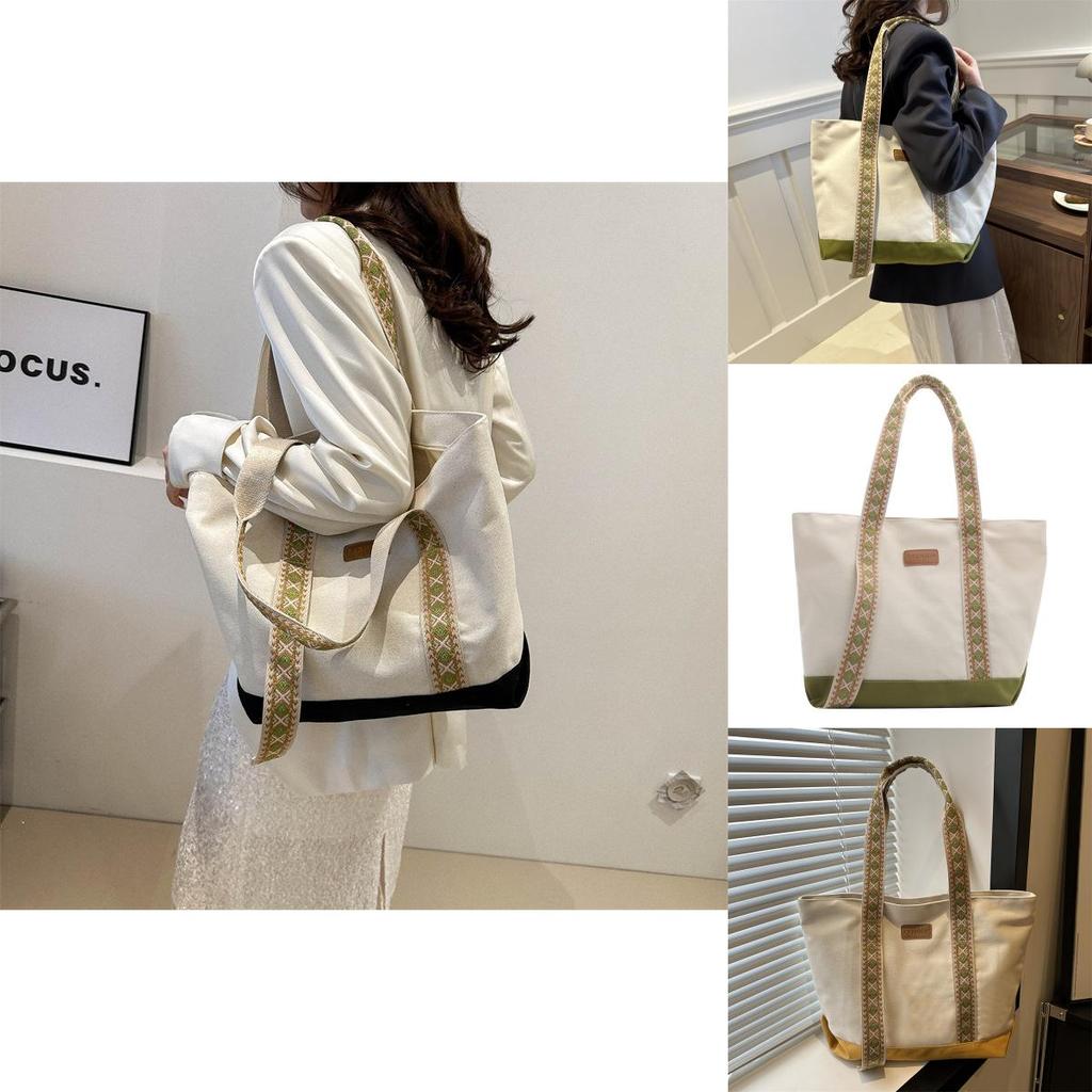 Stylish Canvas Tote Bag For Women Large Capacity Perfect For Students Everyday Use