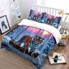 Tiger Family Winter Decor Multiple Sizes Kid'S And Adults' Bedroom Exquisite 3Pc Bedding Set, Gift