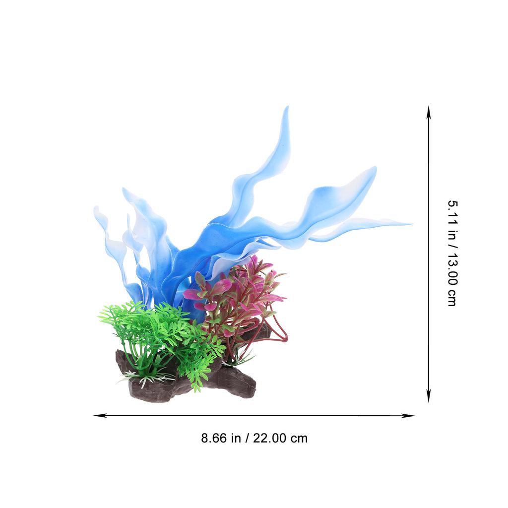 Realistic Simulation Water Grass Fish Tank Decor Artificial Aquatic Plant for Aquarium Landscaping Safe High-Grade Pe Material