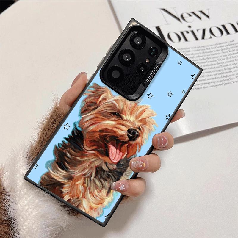 Yorkshire Terrier Dog Soft Phone Case for Samsung Galaxy S24 S25 FE S26 Edge S23 Ultra S22 Plus S21 + Shockproof Cover Back Shel