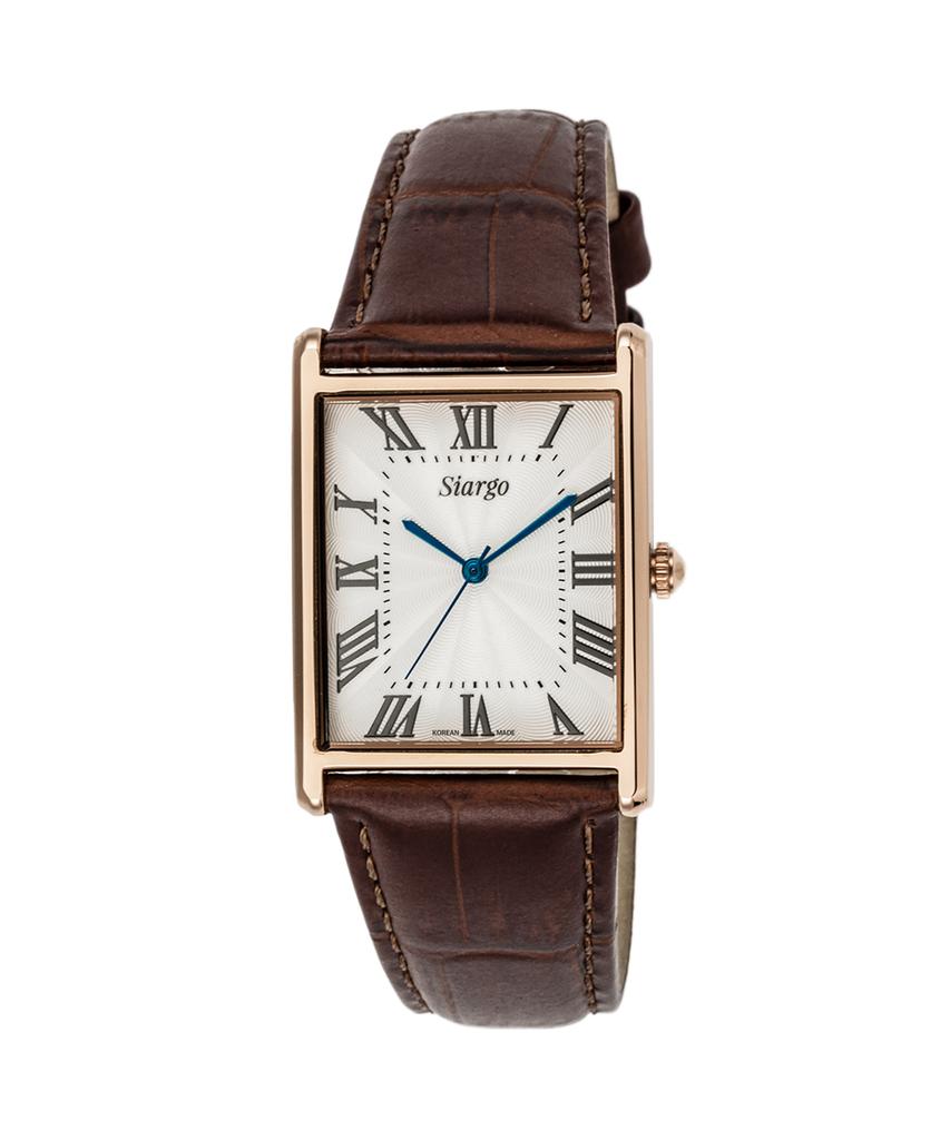 Sialeugo Sg-010L-Rbr Fennel Collection Men'S Leather Wristwatch (Free Gift Included)
