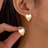 Chic Geometric Heart Charm Women's Versatile Stud Earrings
