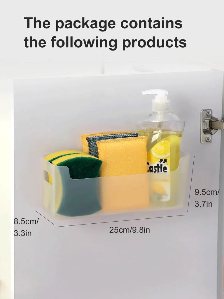 Multifunctional Cabinet Plastic Storage Rack Punch-Free Wall-mounted Storage Organizer For Kitchen Storage Shelf