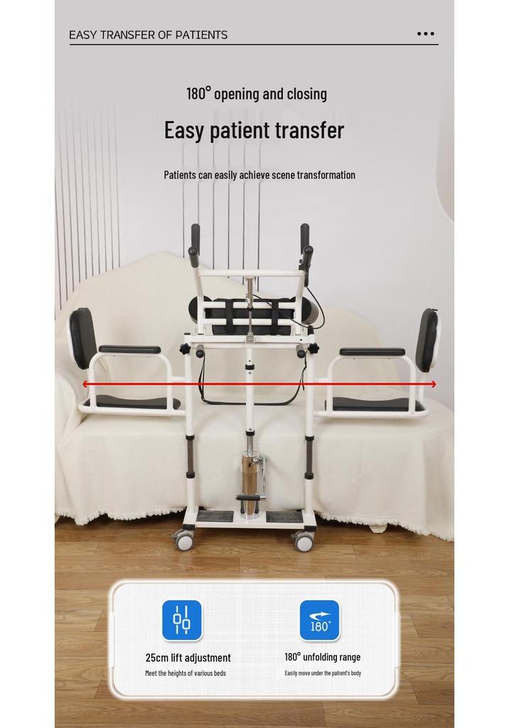 Hydraulic Lift Transfer Device for Bedridden or Paralyzed Elderly Patients