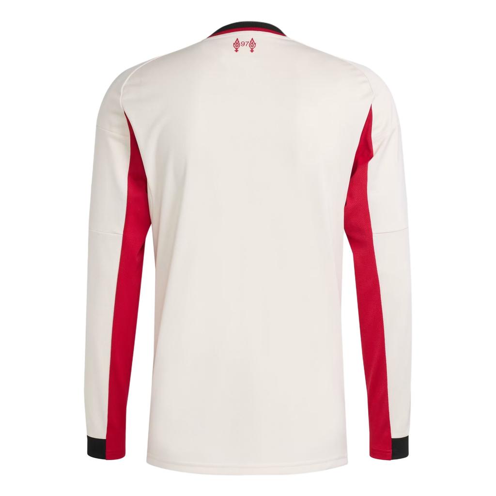 Adidas Aeroready Liverpool Fc 25/26 Away Jersey Moisture-Wicking V-Neck Slim Fit Pullover Long Sleeve Football Shirt Men Jersey JV6448