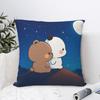 Bubu & Dudu Admire The Moon Pillow Cover Soft Pillow Case Cushion Cover Funny Pattern Pillowcases For Sofa Home Decoration