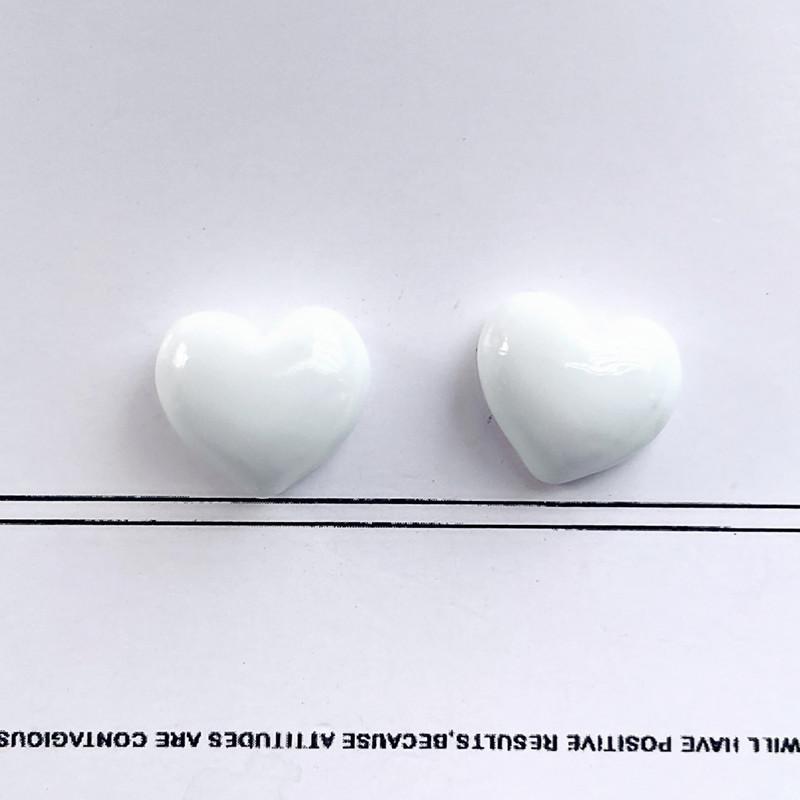 Mini Shiny Heart Resin Charms DIY Decals for Phone Case Hair Clip Craft Accessory Pink White Craft Supply