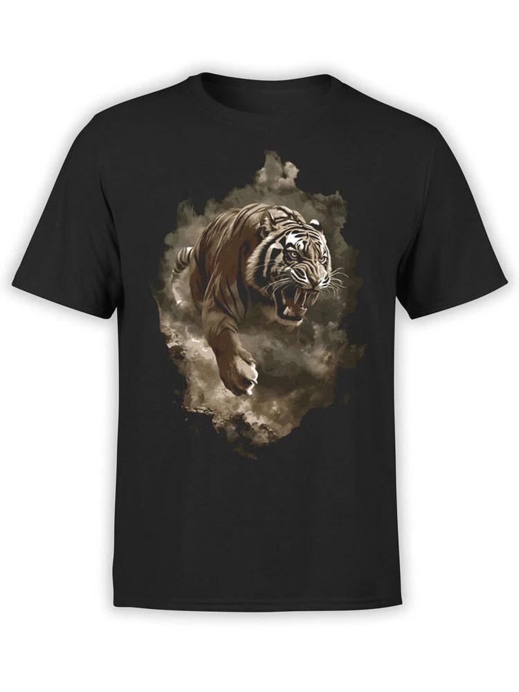 Tiger Tshirt Collection Pouncing Fury Tiger Tshirt Unisex S