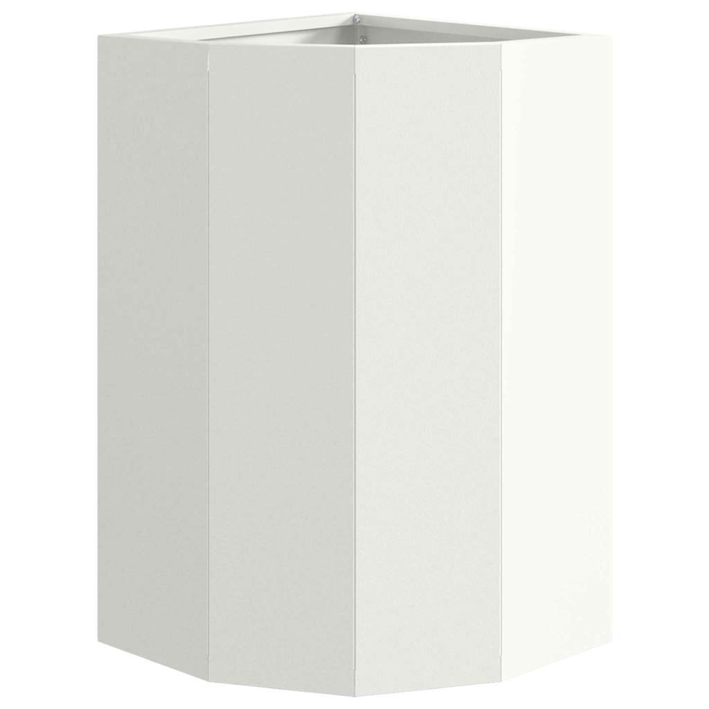 Corner Planter White 30 X 30 X 50 Cm Steel