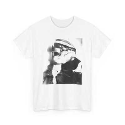 1965 Weegee Distortion Photo of Andy Warhol Reproduction Edit Tshirt