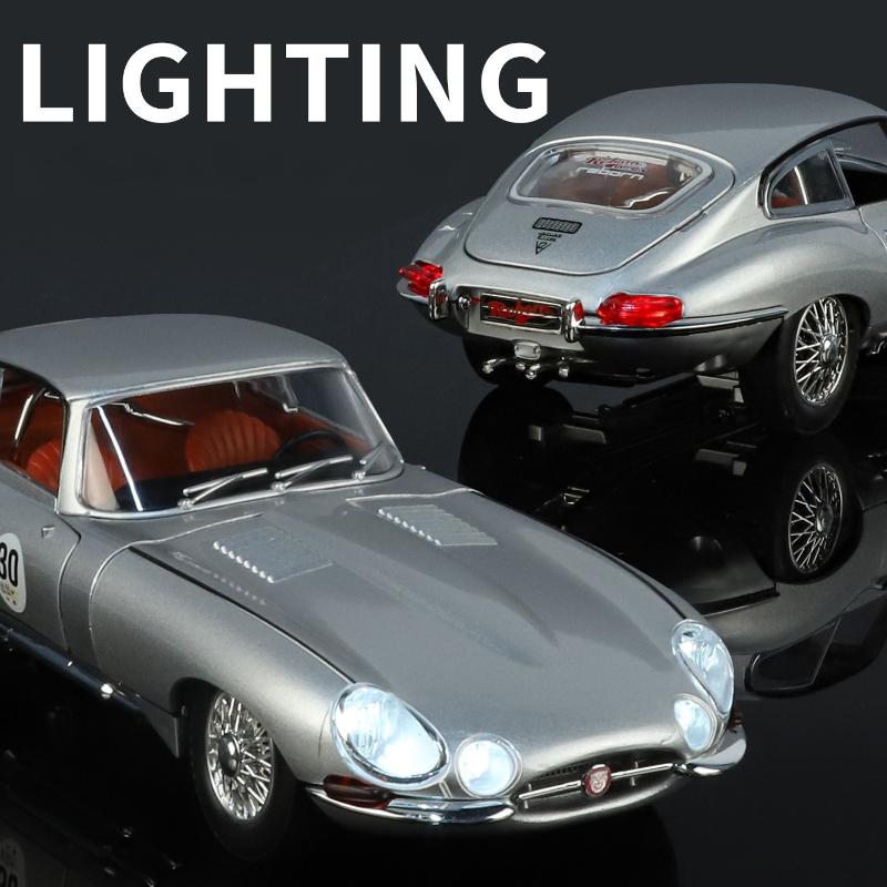 1:24 E-TYPE Retro Vintage Car Simulation Alloy Model Car Toy Diecasts Metal Casting Sound and Light Car Toys Vehicle