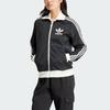 Adidas Originals Beckenbauer Track Top Retro Sports Stand Collar Color Block Long Sleeve Jacket Women Jacket Black IR6089