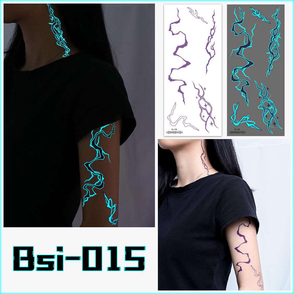 Glow Lightning Veins Kpop Girl Group Waterproof Temporary Tattoo Stickers