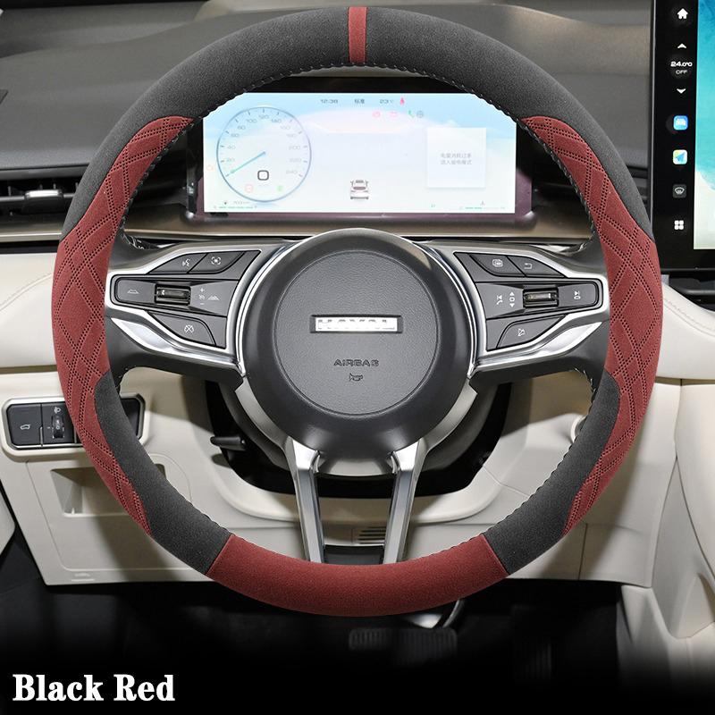 Suede Car Steering Wheel Cover For Haval H6 2011 2012 2013 2014 2015-2026 Ultra Thin Anti-slip Sweat Proof Auto Accessories