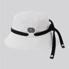 DOYOUKNOWMC ALL SEASON Ribbon-Decorated White Bucket Hat