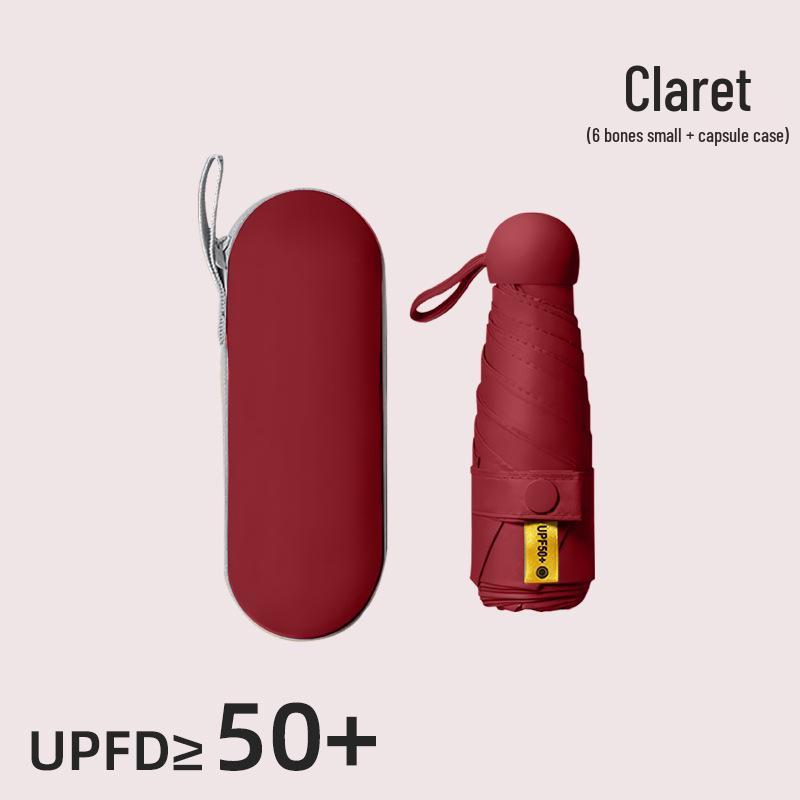 Kompakter UV-Schutz Faltbarer Regenschirm mit Schwarzer Fütterung