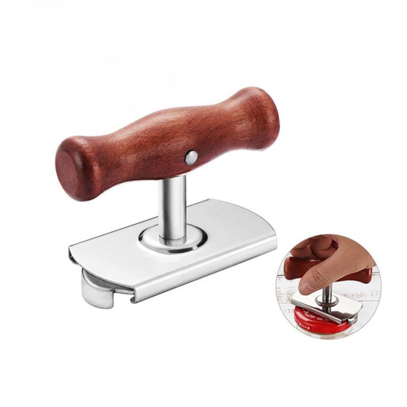 1Pc Wooden handle screwdriver Labor-saving screw cap bottle opener Stainless steel screw cap Xiaobao Adjustable can opener Kitchen gadgets