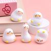 6Pcs Cute Mini White Duck Resin Figurines With Adorable Funny Expressions Perfect For Home Desk Decor And Diy Craft Gifts