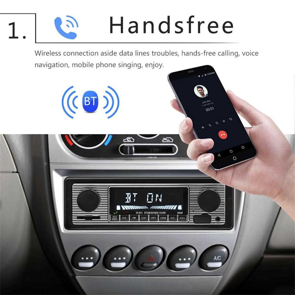 Autoradio mit Bluetooth, 12V Autoradio mit MP3-Player, FM-Radio, USB-Anschluss, LCD-Digitalanzeige, Bluetooth-kompatibel