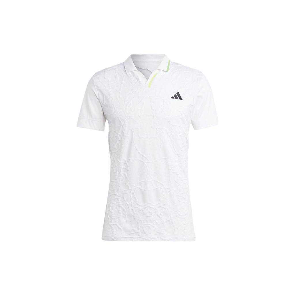 Adidas 2023 Grand Slam Tennis Series Aeroready Freelift Pro Polo With Emblem Logo Men Tops White IA7099
