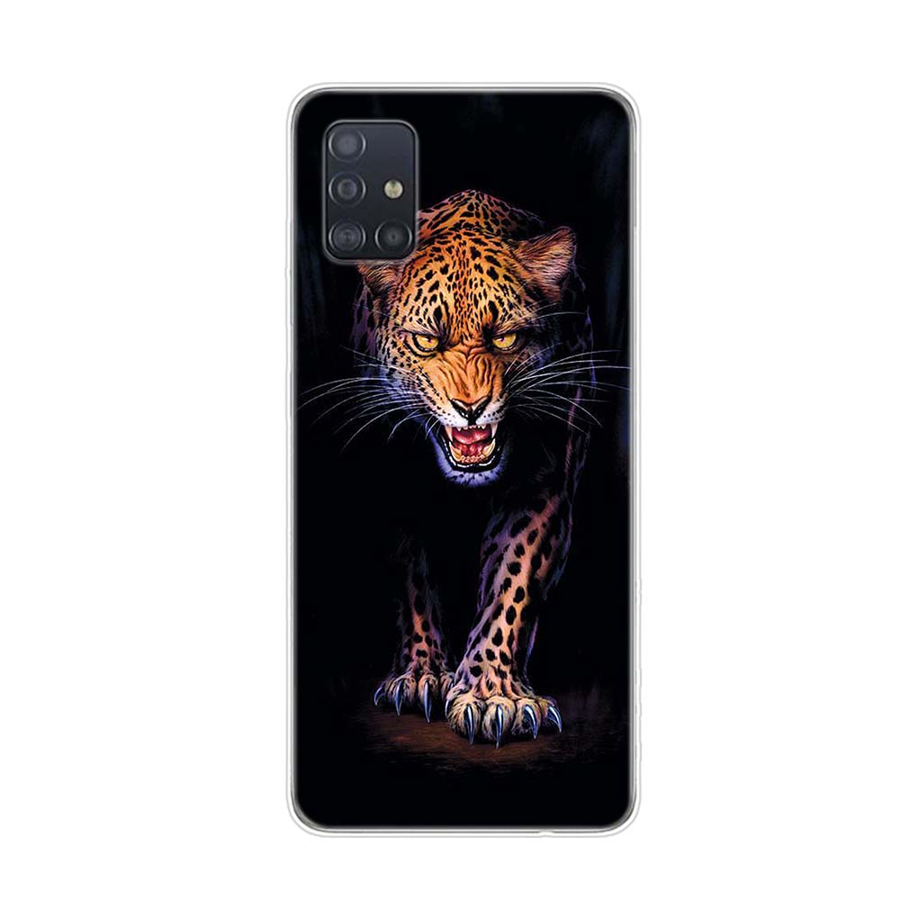 Tiger Leopard Art For Samsung Galaxy A01 A11 A12 A22 A21S A31 A41 A42 A51 A71 A32 A52 A72 A02S Soft Phone Case