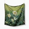 Famous Oil Painting Twill 100% Silk Scarf Fashion Bandana Women Scarf Wraps 53cm Square Scarves Hijab Head Scarf Neckerchief